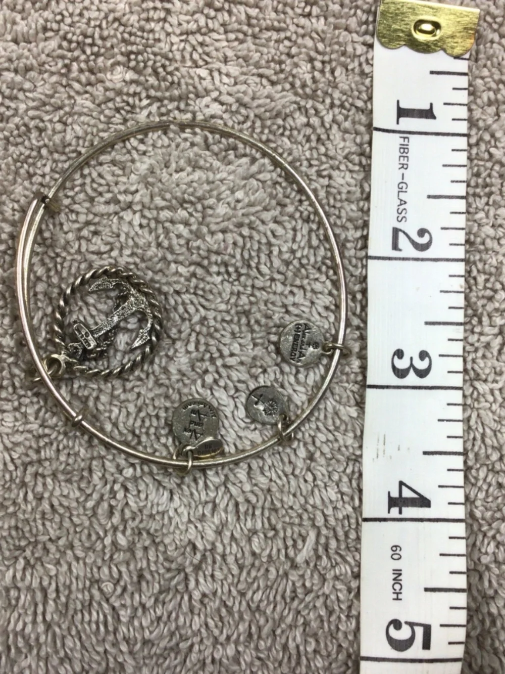 ⁠Alex and Ani Anchor Charm Bangle Bracelet